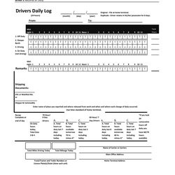 Tremendous Printable Driver Daily Log Books Templates Examples Drivers Logs