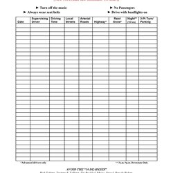 Free Printable Driver Daily Log Sheet Template Templates Drivers