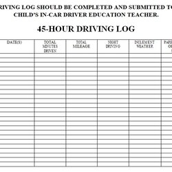 Eminent Free Printable Driver Log Book Templates Excel Word Best Template Sheet Daily Documents