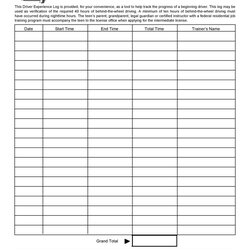 Worthy Printable Driver Daily Log Books Templates Examples Drivers