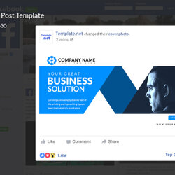 Facebook Business Page Template Rectangle Shared Links