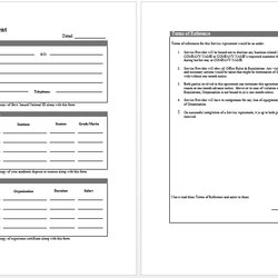 Perfect Service Contract Template My Word Templates Agreement Microsoft Format Ms Printable Form Preview