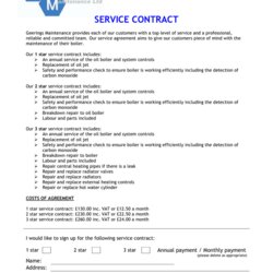 Service Contract Sample In Word And Formats