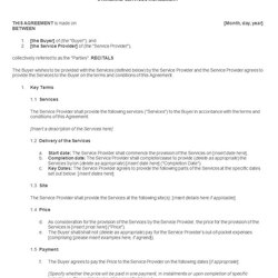 Cool Service Contract Template Word Agreement Condition Use