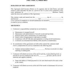 Brilliant Service Contract Template Download Free Documents For Word And Excel