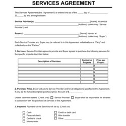 Sublime Service Delivery Agreement Template