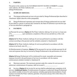 Terrific Professional Service Agreement Templates Contracts Template Form