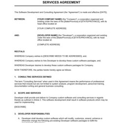 View Consulting Agreement Template Free Images Design Software Development And Services