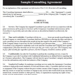 Capital Free Sample Consulting Agreement Templates In Ms Word Template Simple