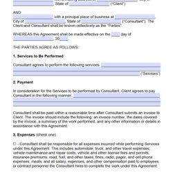 Matchless Consulting Service Agreement Template Services