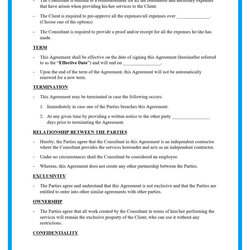 Marvelous Free Consulting Agreement Template Word Simple