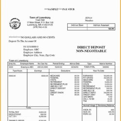 Out Of This World Printable Pay Stub Template Free Paycheck Sample Stubs Deposit Slip Salary Blank Resume