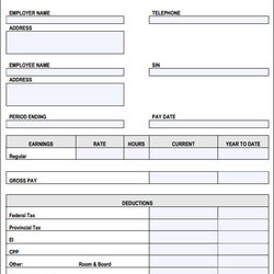 Wizard Free Pay Stub Template Stubs Blank Printable Paycheck Check Templates Business Sample Canadian Payroll