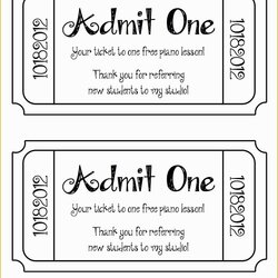 Excellent Free Printable Raffle Ticket Template Download Of Concert Admission Admit Tickets Editable Clip