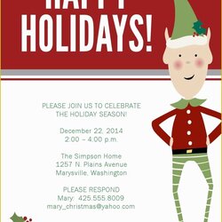 Sublime Free Holiday Party Invitation Templates Of Christmas Invitations Wording Housewarming Google Search