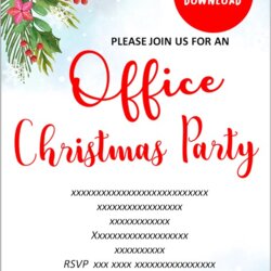 Tremendous Free Printable Office Christmas Party Invitations