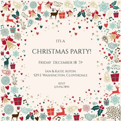 Swell Printable Holiday Party Invitation Template Templates Invite