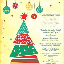 Excellent Christmas Party Invitation Email Templates Free Of Birthday Xmas Template Sample