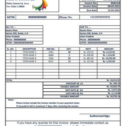 Cool Very Simple Easy Invoice Format In Excel Download File India Template Bill Sample Preview Billing