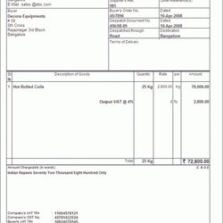 Superlative Free Excel Invoice Template Format In Tally Sample