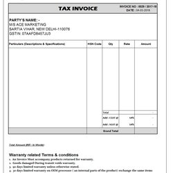 Wonderful Invoice Format In Excel Word No File