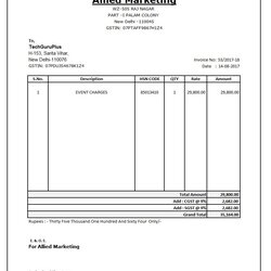 Very Good Invoice Format In Excel Word And No