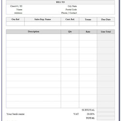 Matchless Excel Invoice Template Free Download