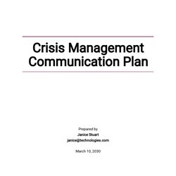 Superb Free Sample Crisis Management Communication Plan Template Google Docs Succession Word