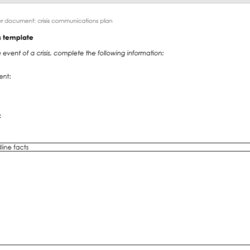 Excellent Crisis Communications Plan Template Fit