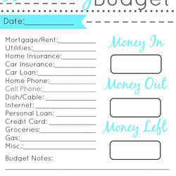 Admirable Budget Templates That Will Help You Stop Stressing About Money Impressive Simple Template Printable