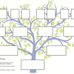 Superlative Free Printable Family Tree Template Generations Templates Chart Pedigree Sensational Source