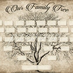 Exceptional Vintage Generation Family Tree Print Template Instant