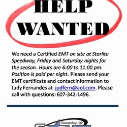 Fine Help Wanted Template Awesome Speedway Of