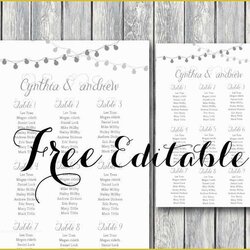 Smashing Wedding Seating Chart Poster Template Free Printable Editable Reception Night Templates Light Bride