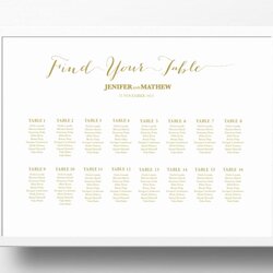 Wedding Seating Chart Poster Template Latter Example Invitation