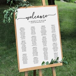 High Quality Welcome Wedding Seating Chart Sign Printable Plan Poster Table Template Arrangement Editable