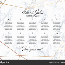 Great Wedding Seating Chart Poster Template Stock Vector Image By Illustration