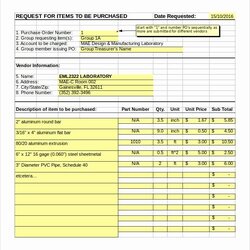 Excellent Parts Order Form Template Excel New Free