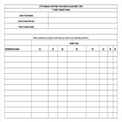 Ordering Form Template Excel Charlotte Clergy Coalition Order Templates Sheet Merchandise Word Spreadsheet