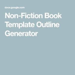 Preeminent Non Fiction Book Template Outline Generator Nonfiction Books Minimalism