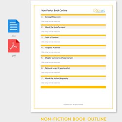 Superb Non Fiction Book Outline Template For Word Format Writing Nonfiction Novel Create Excel Story Choose