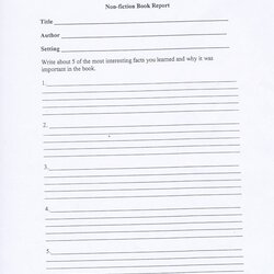 Superlative Non Fiction Book Outline Template Report Form Grade Third Of