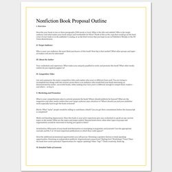 Non Fiction Book Outline Template For Word Format Proposal Nonfiction Sample