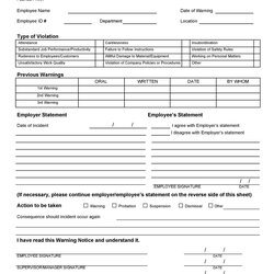 Out Of This World Employee Written Warning Template Free Forms Disciplinary Documenting Verbal Warnings