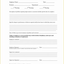 Employee Written Warning Template Free Of Verbal Letter Navigation Post