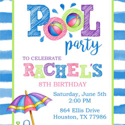 Legit Pool Party Invitation Swimming Birthday
