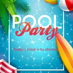 Pool Party Invitation Summer Design Template Templates Months Ago