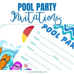 Supreme Pool Party Invitation Free Printable Invitations