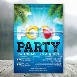 Great Pool Party Invitations Digital Compressed