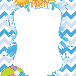 Marvelous Free Printable Pool Party Birthday Invitation Templates Download Invitations Read